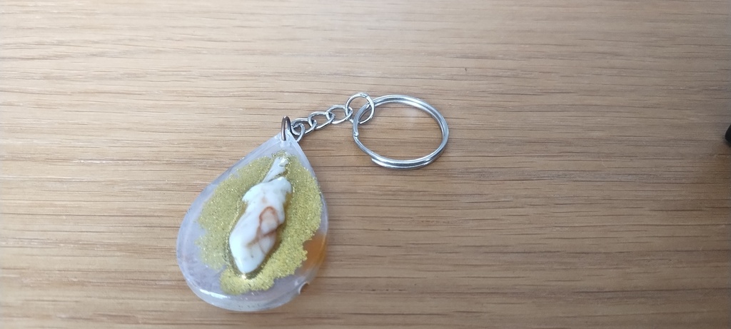 Porte-clé : fond de mer pailletté