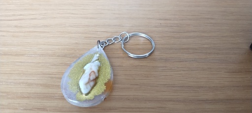 Porte-clé : fond de mer pailletté