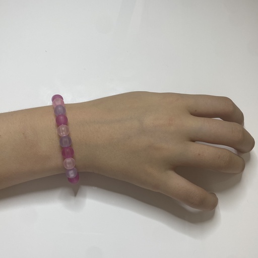 Bracelet perle : tons roses